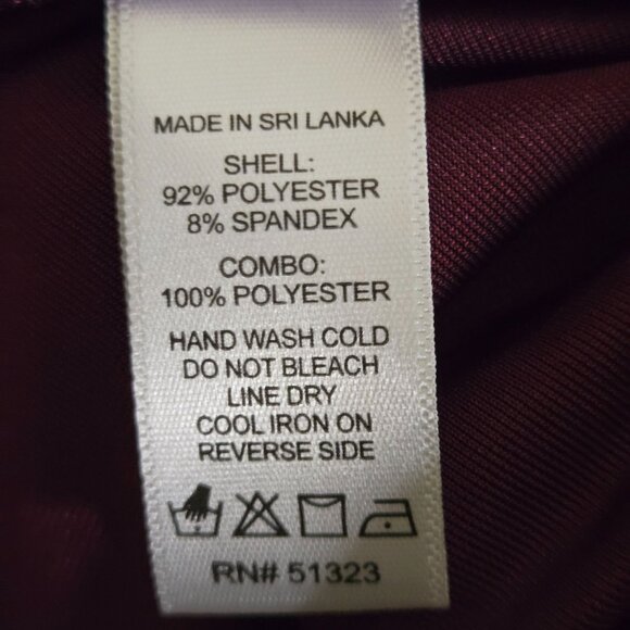 1. State Burgundy Velvet Ruffled Balloon Sleeve Tiered Dress Holiday Size L - Picture 8 of 8